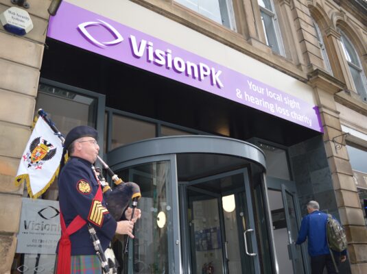 Piper playing outside VisionPK sensory hub